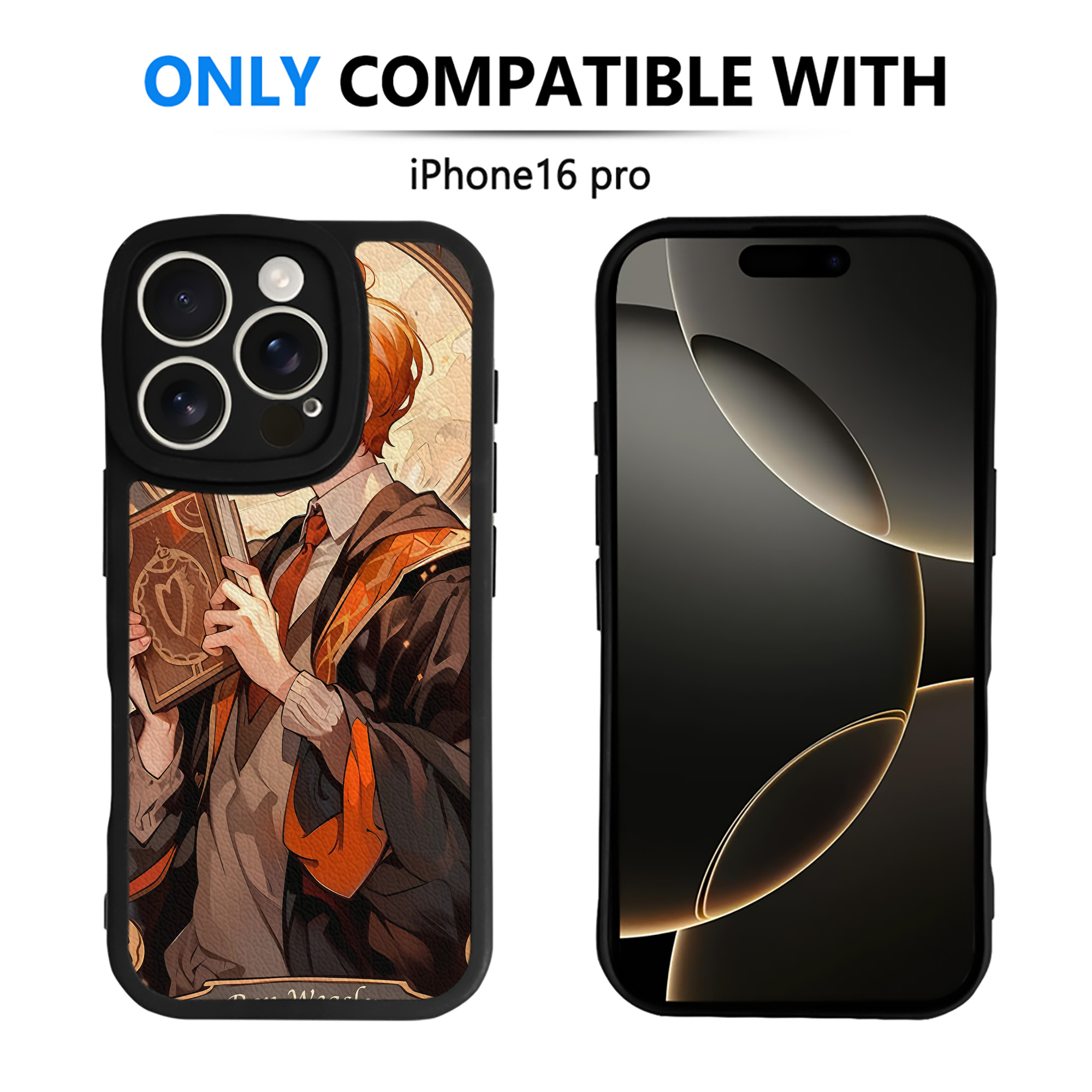 （画像用） Harry Potter ハリー・ポッターシリーズ 【iPhone 16シリーズ対応】シリコンスマホケース（レザー調） 材質：シリコン